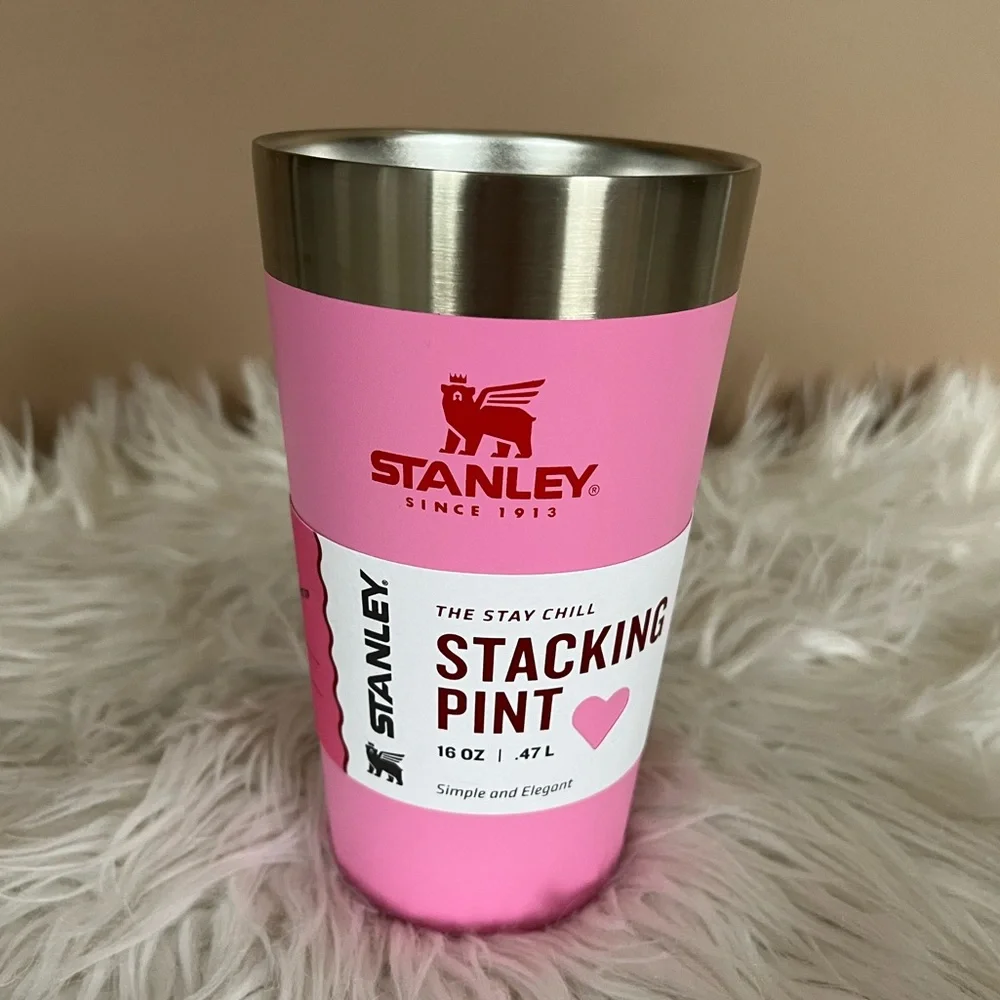 {Stanley} Adventure Stainless Steel Stacking Pint 16 oz in Cotton Candy - NWT